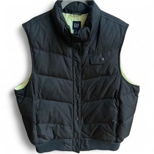 Gap Black Down Puffer Vest XL Vintage
